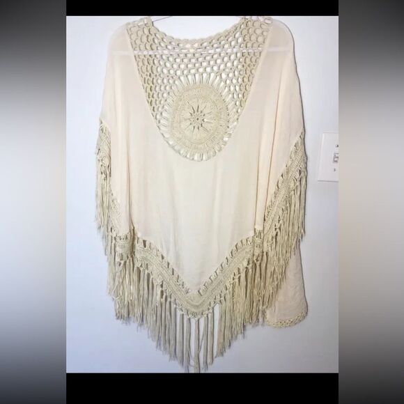 NWT Everleigh Macrame Vest Ivory BOHO Small - Picture 2 of 14